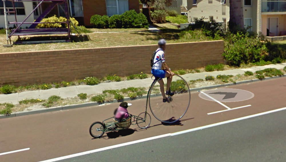 google maps shenanigans bicycle