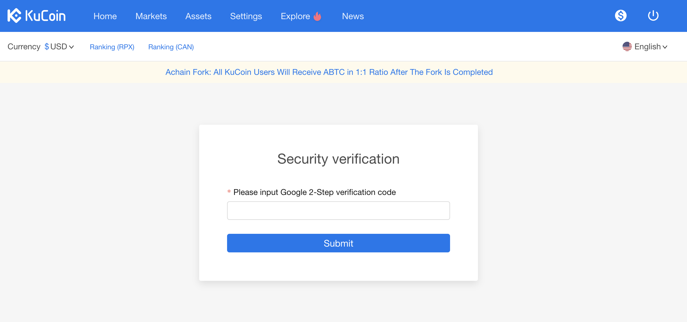 Kucoin Two Factor Authentication