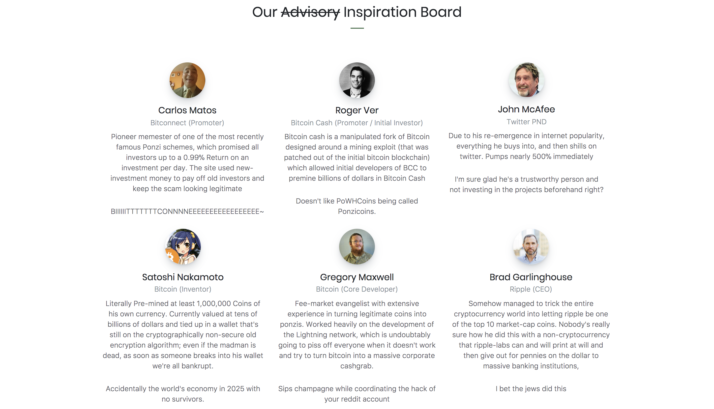 proof of weak hands advisory board